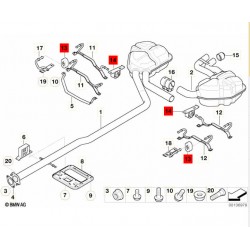 MINI COOPER S 1.6 06/02-05/09 Rear Exhaust Box Rubber Mounts FCSM314 x 2  + FCSM699 x 2