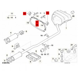 MINI COOPER 1.6 04/01-05/09 Rear Exhaust Box Strap & Rubber Mounts BMWEXHKIT01